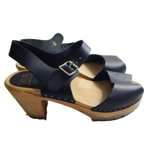 MIA Greta Swedish Clogs Peep Toe